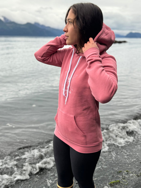 Winter Pink AK Starfish Co. 50/50 Pullover Hoody $68.00