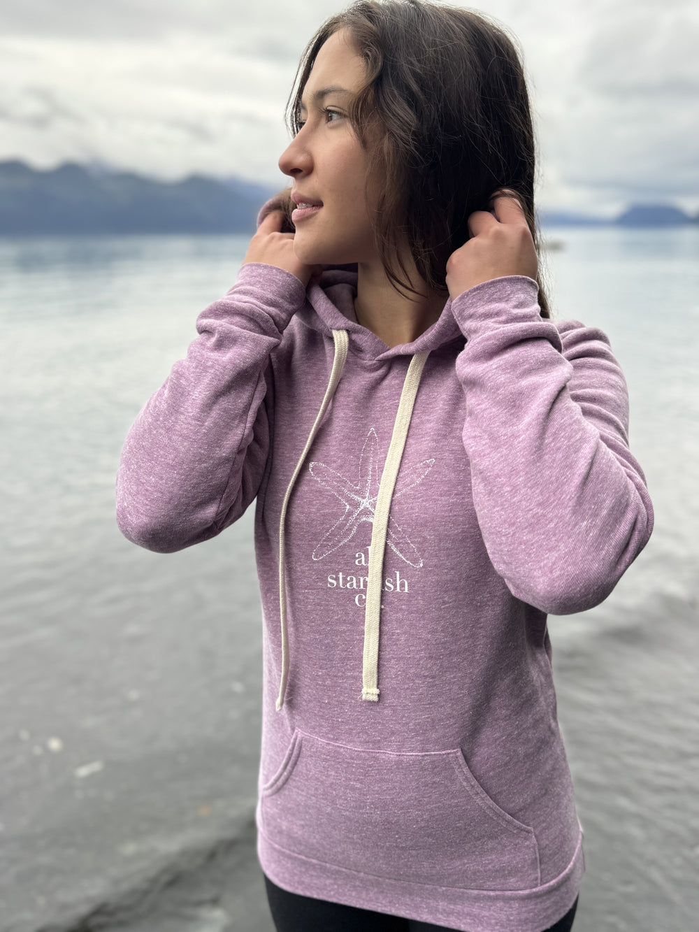 Beach Mussel Shell AK Starfish Co. Triblend Pullover Hoody $68.00