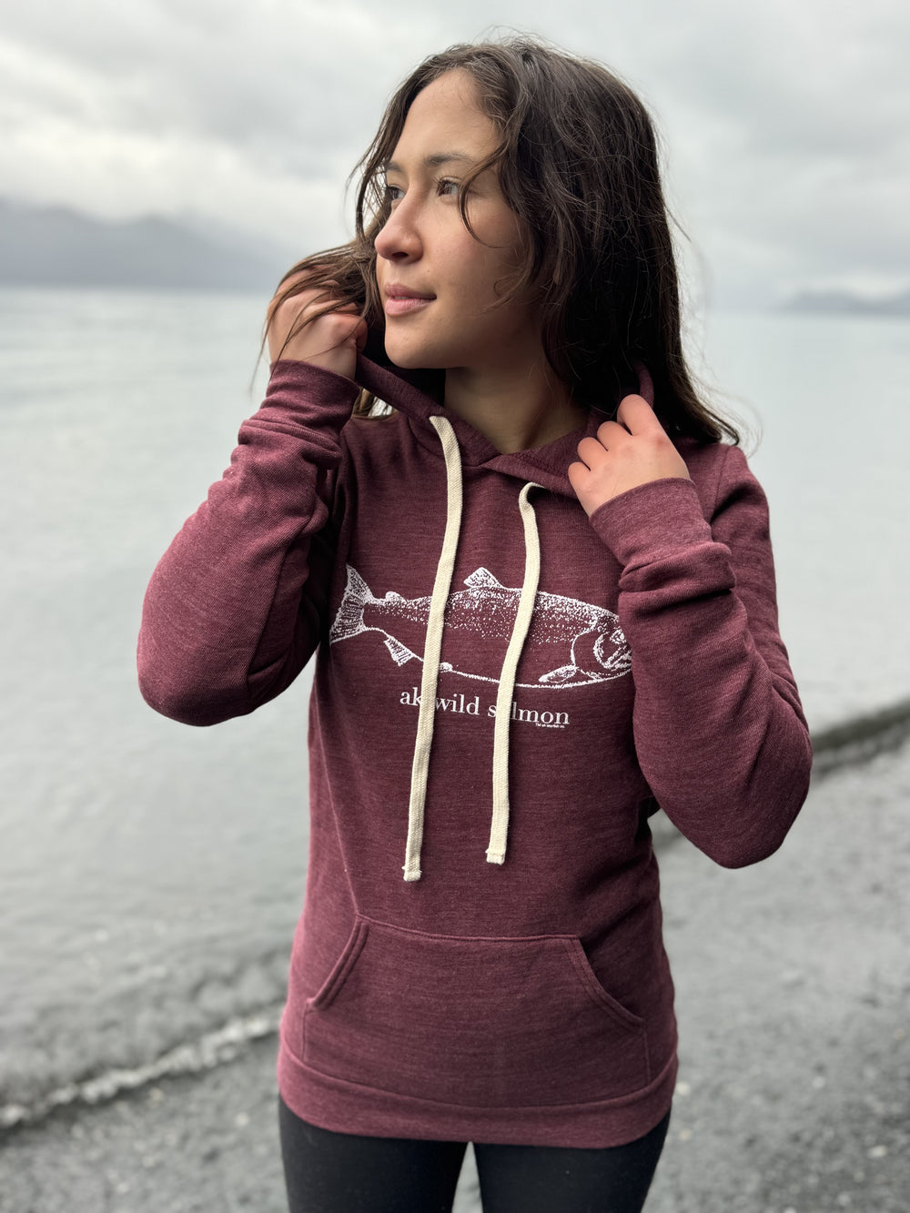 Beach Rose AK Wild Salmon Triblend Pullover Hoody $68.00