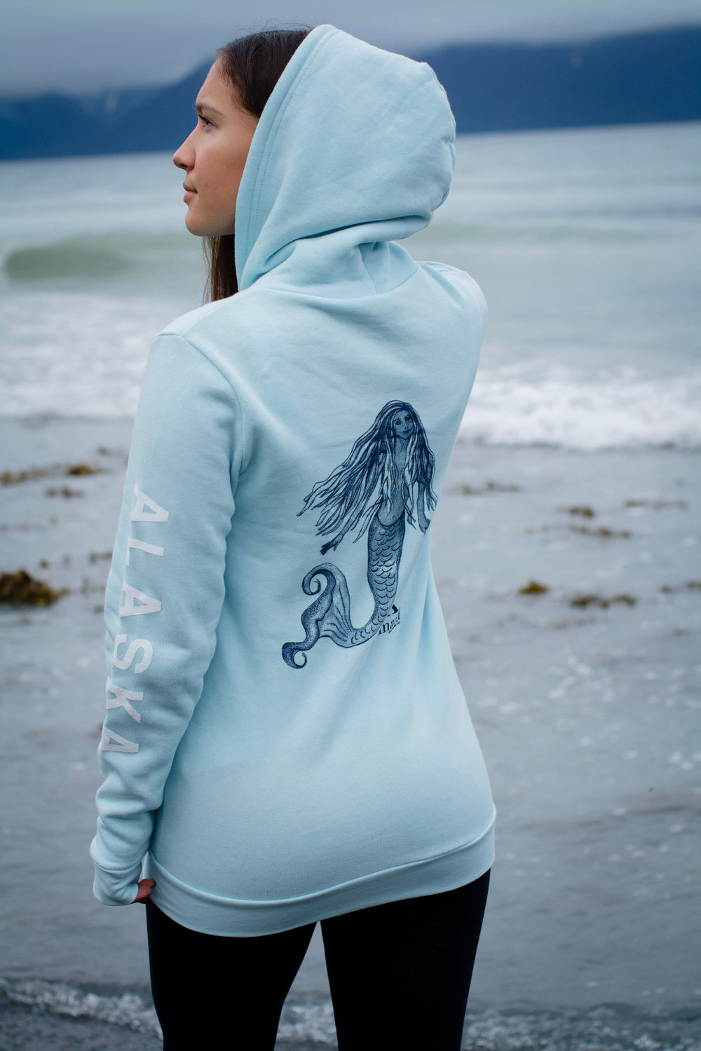 Ice Fishing AK Mermaid 50/50 Pullover Hoody $68.00