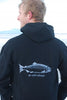 Black AK Wild Salmon 50/50 Zipped Hoody $69.00